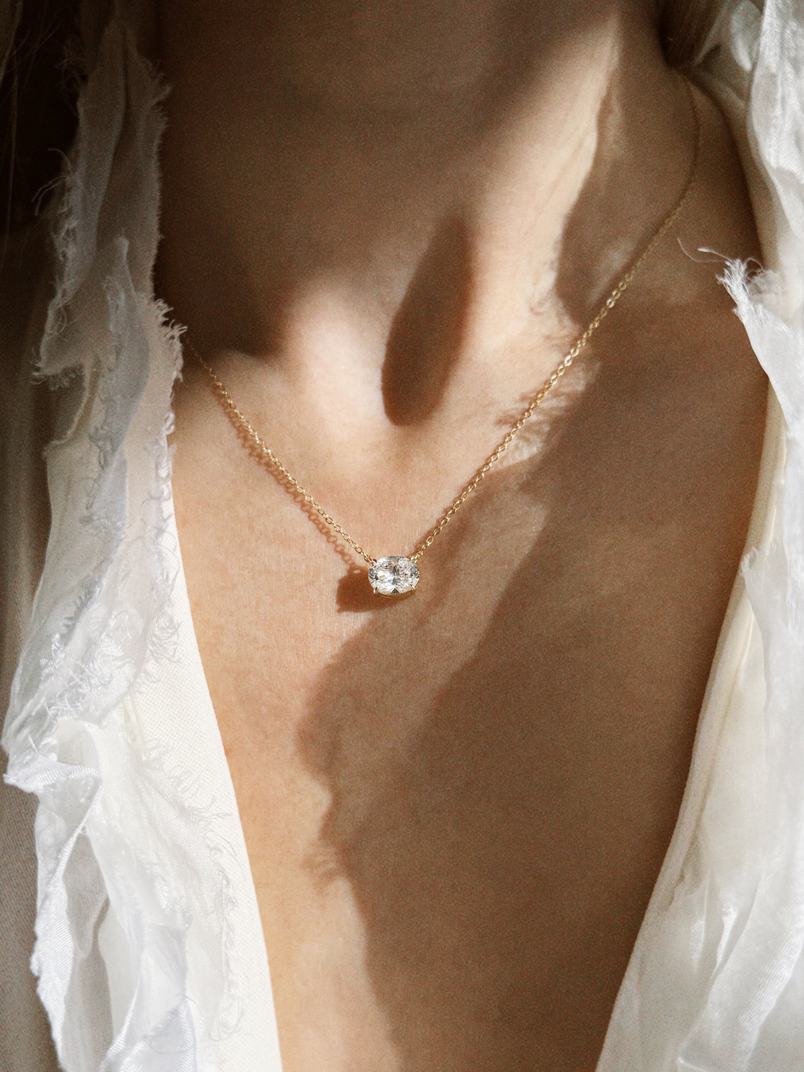 CLYDE 2CT OVAL NECKLACE