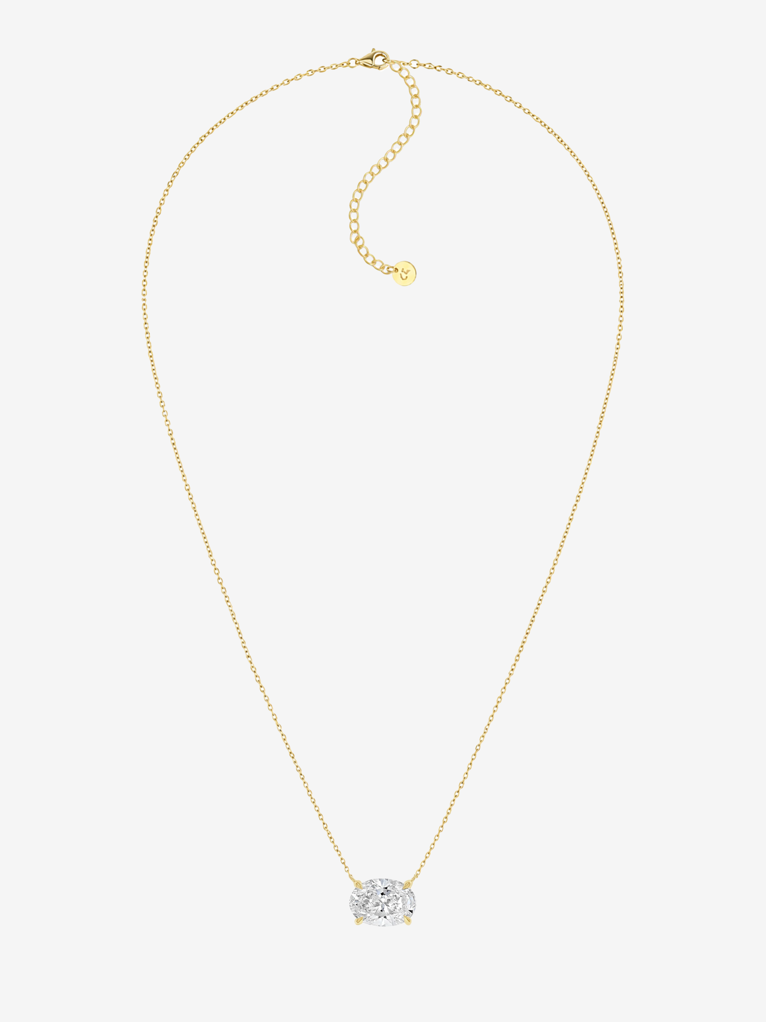 CLYDE 2CT OVAL NECKLACE