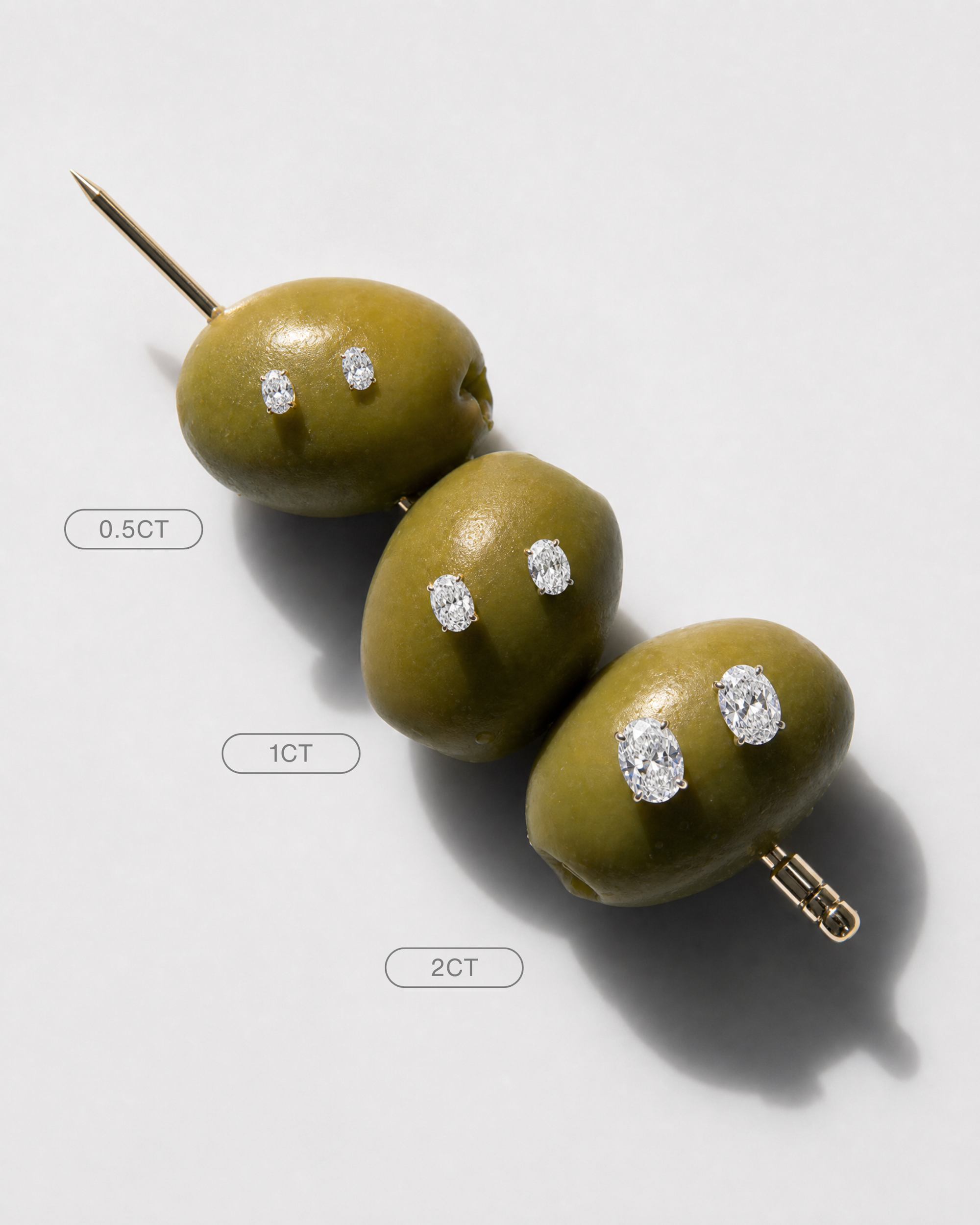 MARTINI STUDS • 1CT Oval
