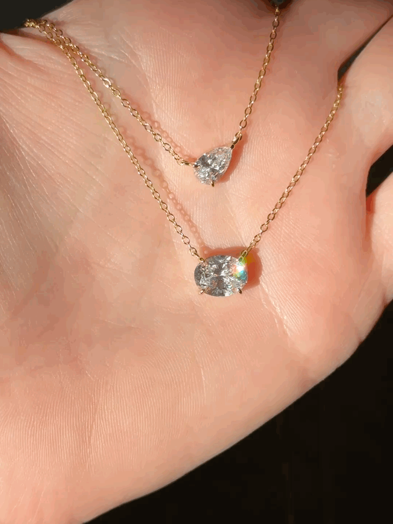 CLYDE 2CT OVAL NECKLACE