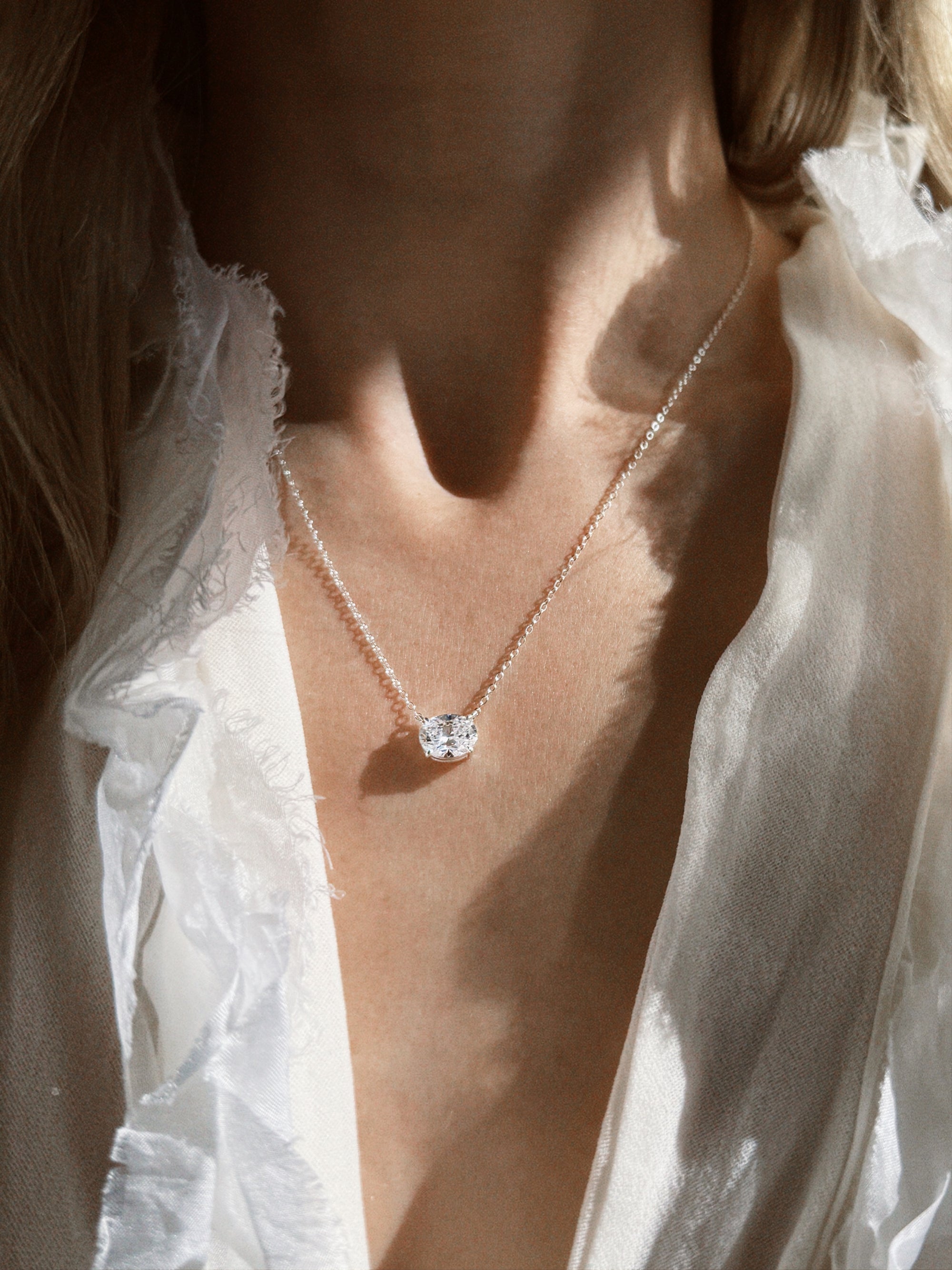 CLYDE 2CT OVAL NECKLACE