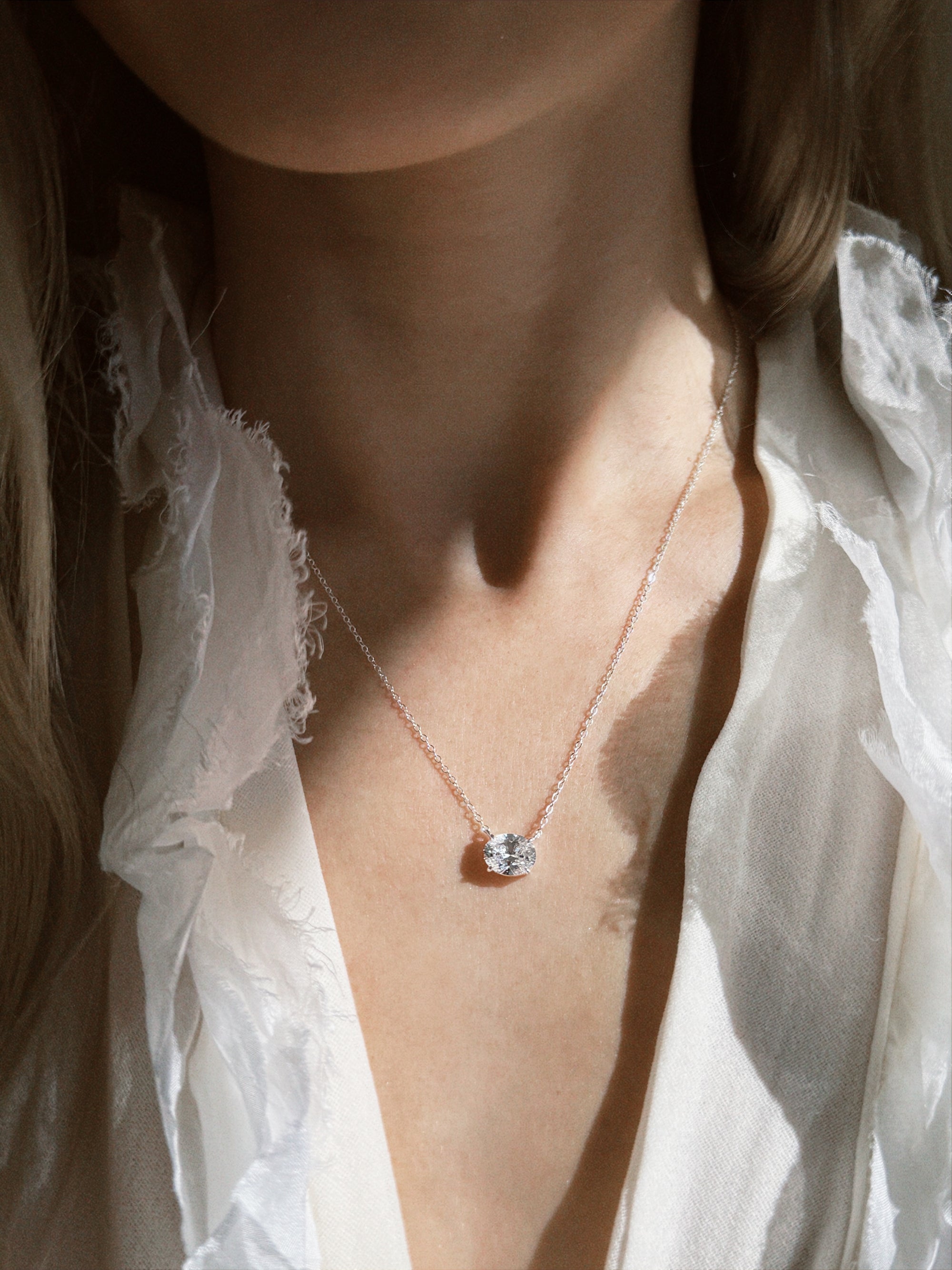 CLYDE 2CT OVAL NECKLACE
