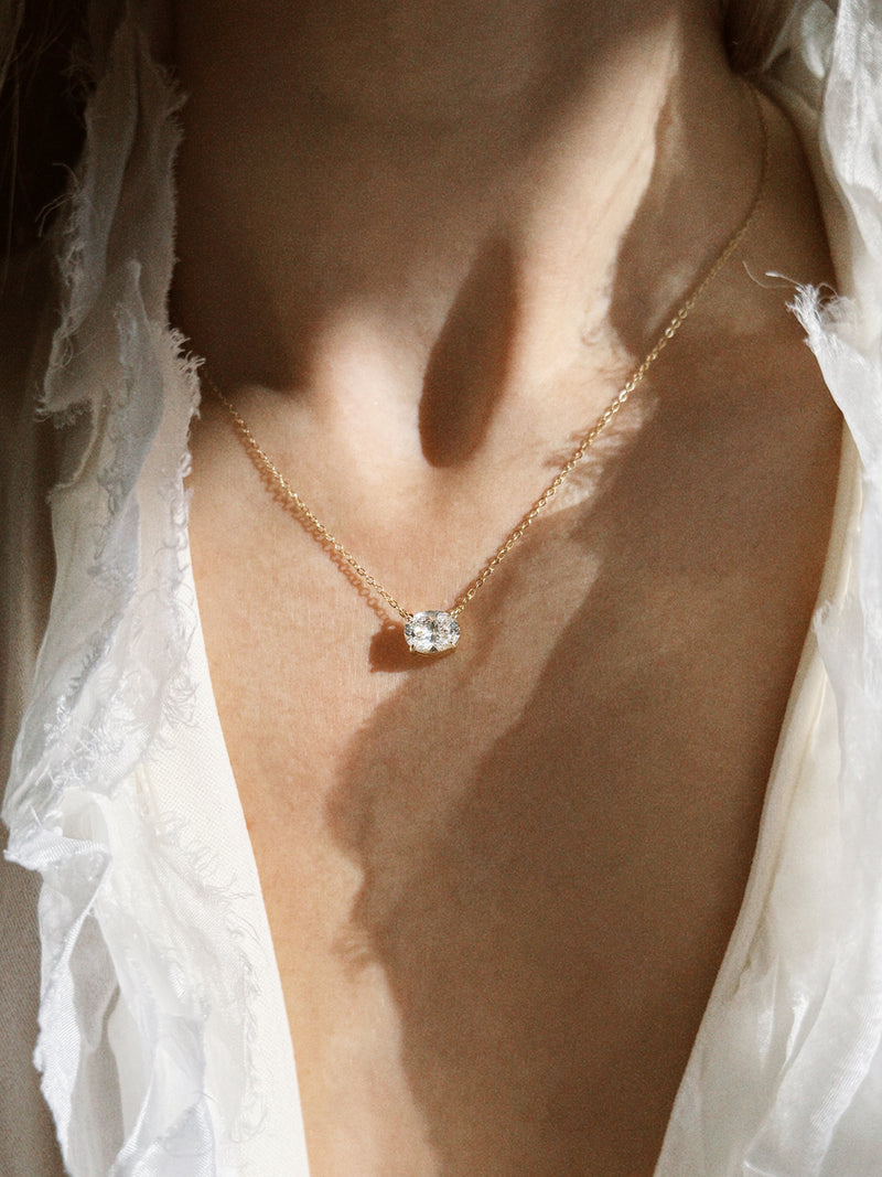 CLYDE 2CT OVAL NECKLACE