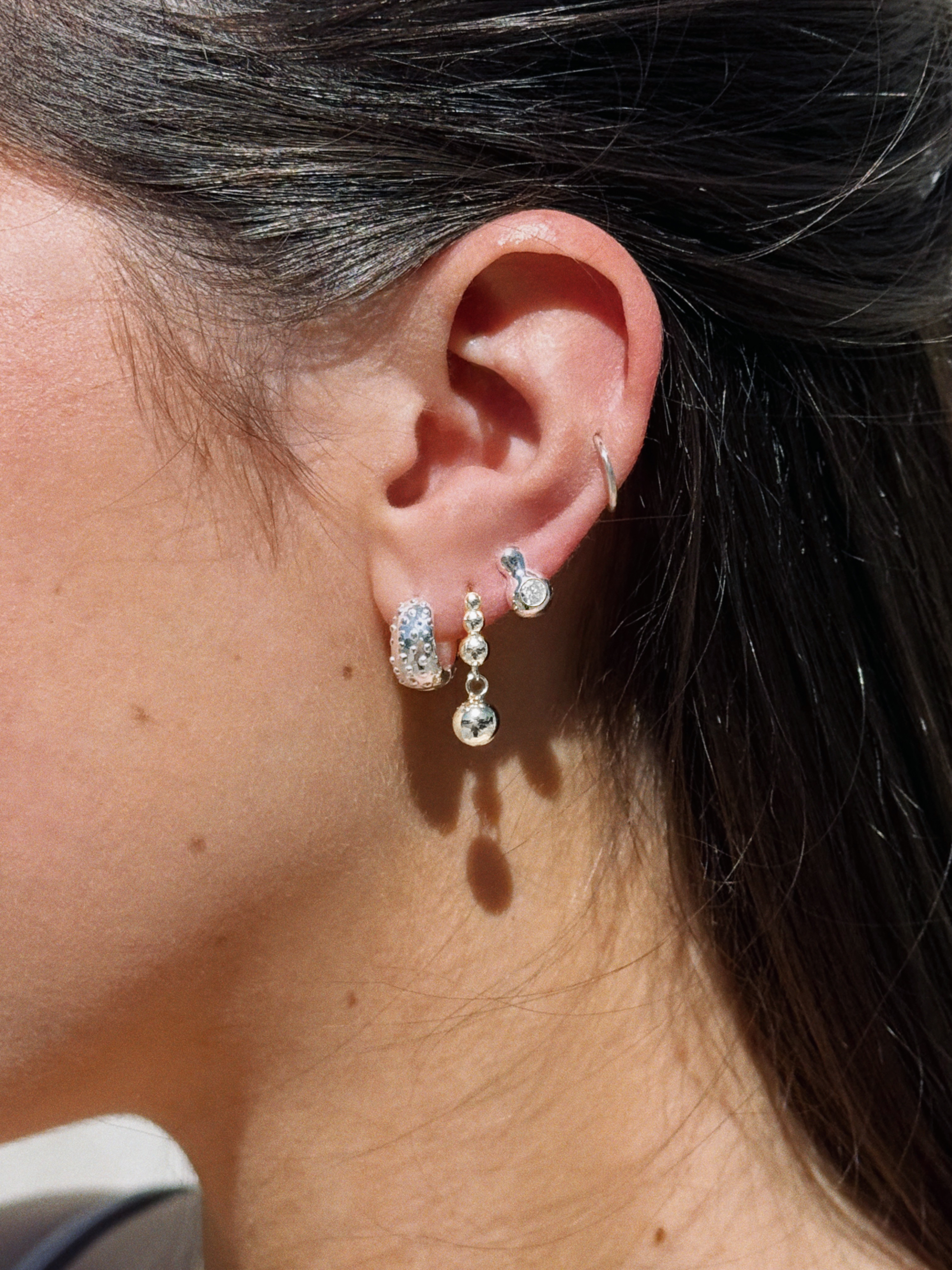 CALABASH STUDS • WHITE