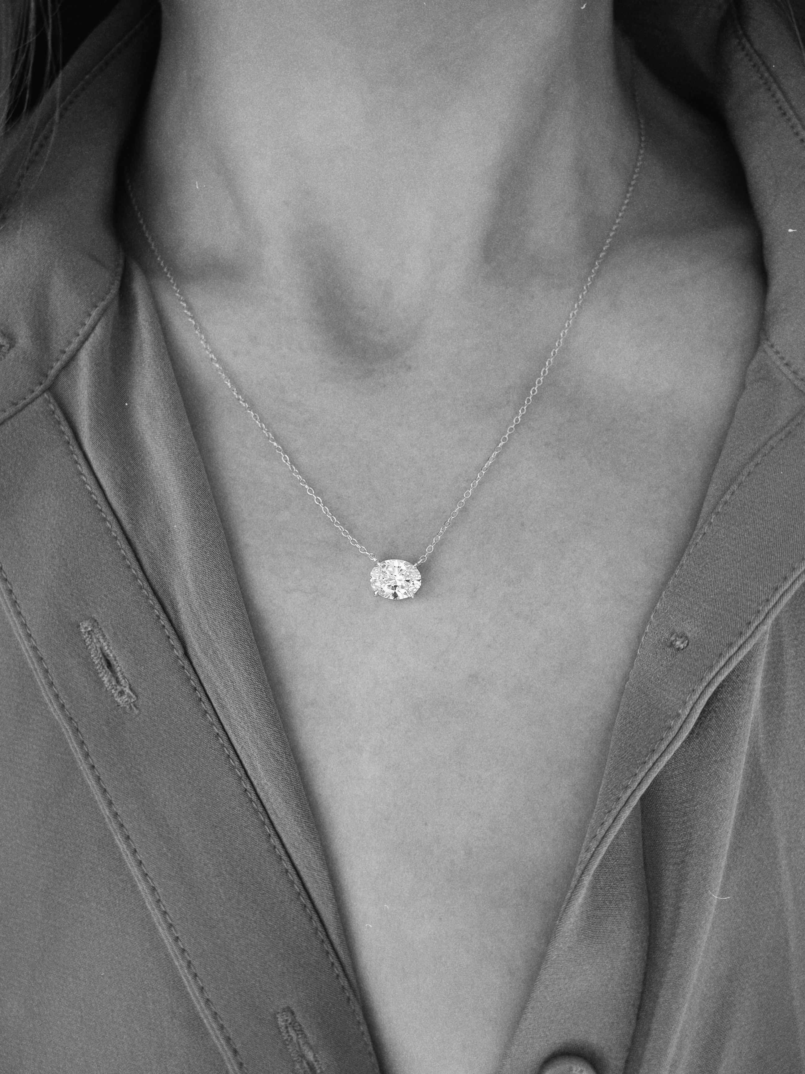 CLYDE 2CT OVAL NECKLACE
